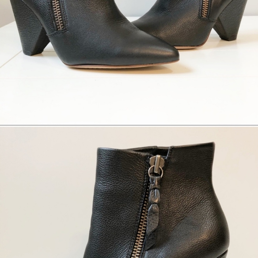 Anthropologie/Splendid Leather Zip Ankle Boots
